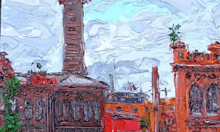 Пленэрная работа художника Александра Садыкова